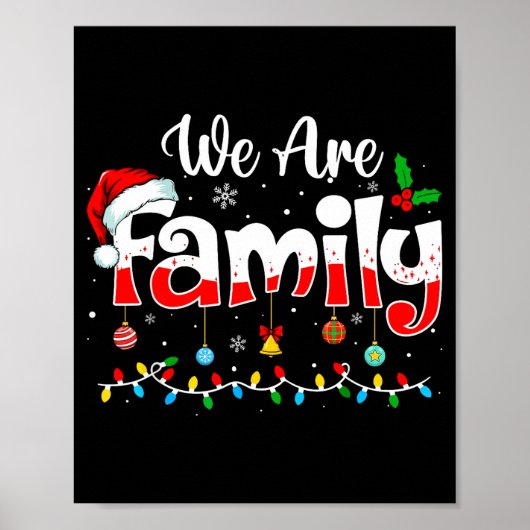 We Are Family 2025 Christmas Pajama Funny Matching ポスター (正面)