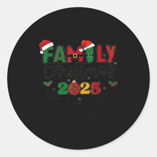 We Are Family Christmas 2025 Making Memories Toget ラウンドシール (正面)