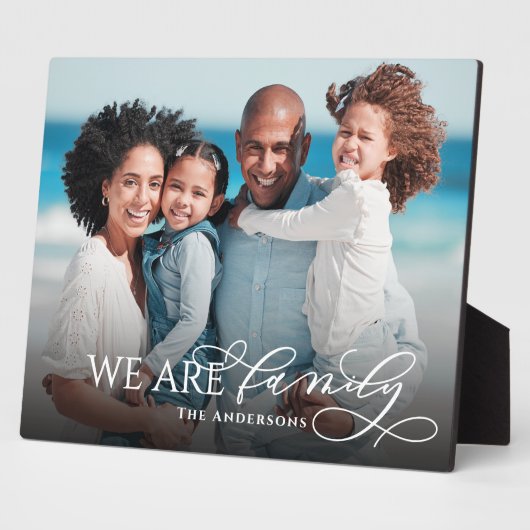 We Are Family Handwritten Script Family Name フォトプラーク (側面)