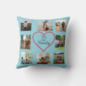 We Are Family Heart 8 Photo Collage Pillow クッション (裏面)