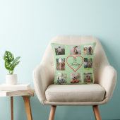 We Are Family Heart  8 Photo Collage Pillow クッション (椅子)
