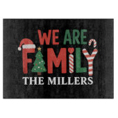 We Are Family Personalized Christmas Family Couple カッティングボード (正面)