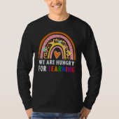 We Are Hungry For Learning Rainbow Caterpillar Tea Tシャツ (正面)