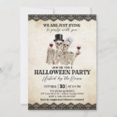 We are Just Dying to Party Family Halloween Dinner 招待状 (正面)