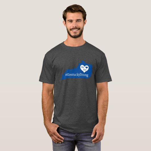 We Are KentuckyStrong State Silhouette with Heart  Tシャツ (正面フル)