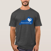 We Are KentuckyStrong State Silhouette with Heart  Tシャツ (正面)