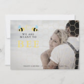 We Are meant To Bee Quote Funny Two Bees Wedding セーブザデート (正面)
