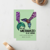 We Are Mermaid to Be Friends Valentine’s Day Card ノートカード (正面/裏面インサイチュ)