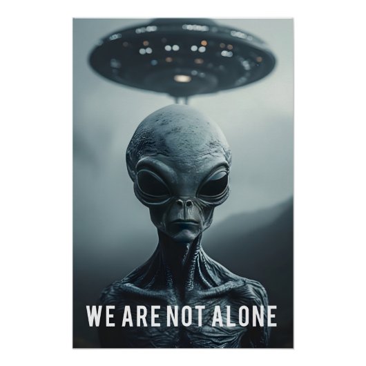 We Are Not Alone - Alien und Ufo Poster ポスター (正面)