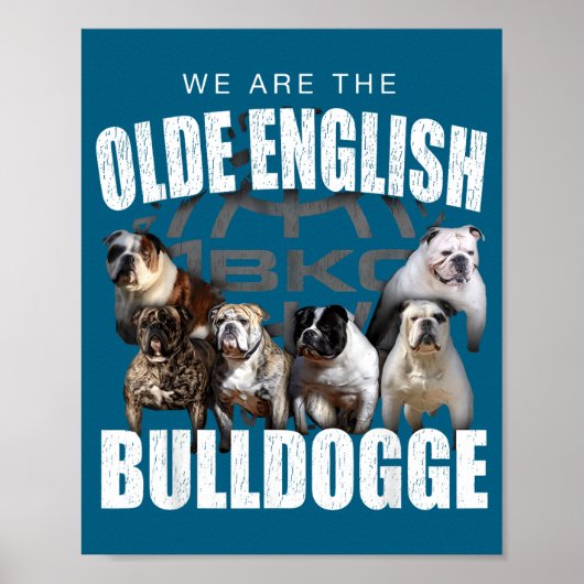 We Are Olde English Bulldogge Funny Dog Lover Sayi ポスター (正面)
