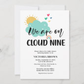 We are on Cloud NIne Baby Shower Invitation 招待状 (正面)