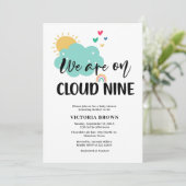 We are on Cloud NIne Baby Shower Invitation 招待状 (スタンド正面)
