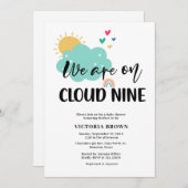We are on Cloud NIne Baby Shower Invitation 招待状 (正面/裏面)