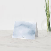 We Are On Cloud Nine Blue Baby Shower Thank you サンキューカード (裏面)