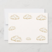 We Are On Cloud Nine Blue Baby Shower Thank you サンキューカード (裏面)