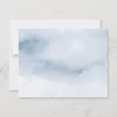 We Are On Cloud Nine Blue Baby Shower Thank you サンキューカード (裏面)