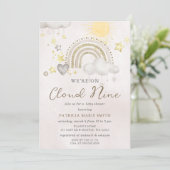 We are on Cloud Nine Gender Neutral Baby Shower  招待状 (スタンド正面)