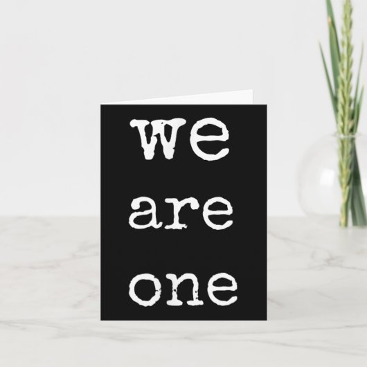 We Are One Men Graphic Insre Tee Sitive Message  カード (正面)