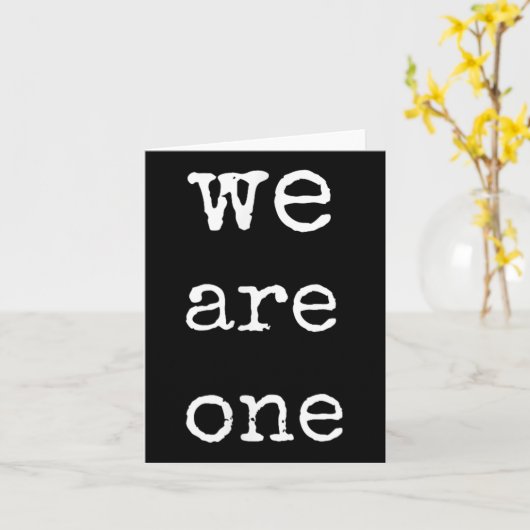 We Are One Men Graphic Insre Tee Sitive Message  カード (黄色い花)