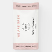 We Are Open Bakery Business Logo 横断幕 (縦)