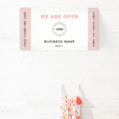 We Are Open Bakery Business Logo 横断幕 (インサイチュ)