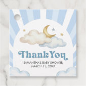 We are Over the Moon Baby Shower フェイバータグ (正面)