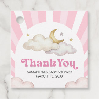 We are Over the Moon Baby Shower フェイバータグ