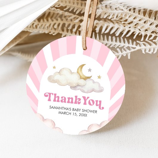 We are Over the Moon Baby Shower フェイバータグ