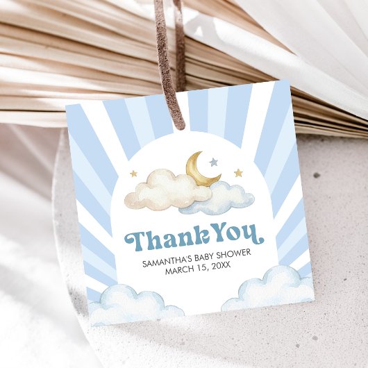 We are Over the Moon Baby Shower フェイバータグ