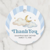 We are Over the Moon Baby Shower フェイバータグ (正面)