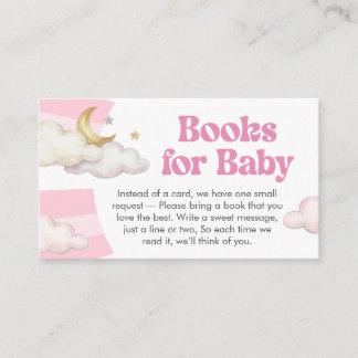 We are Over the Moon Baby Shower Books for Baby エンクロージャーカード