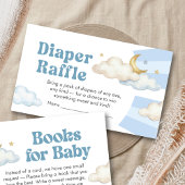 We are Over the Moon Baby Shower Diaper Raffle エンクロージャーカード