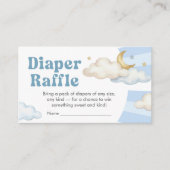 We are Over the Moon Baby Shower Diaper Raffle エンクロージャーカード (正面)