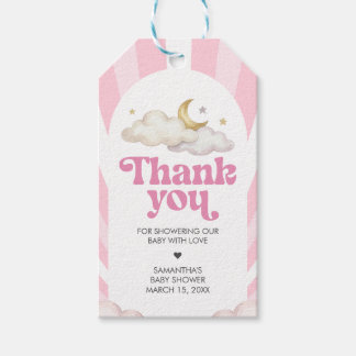 We are Over the Moon Baby Shower Favor Tags ギフトタグ
