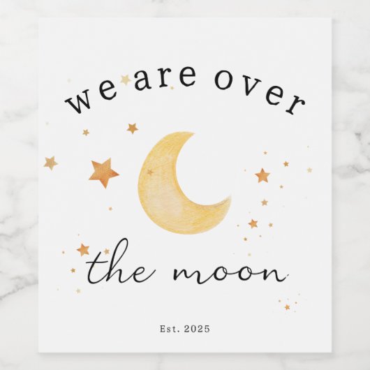 We are Over the Moon Mug ワインラベル (シングルラベル)