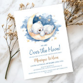 We are Over the Moon Teddy Bear Baby Shower 招待状