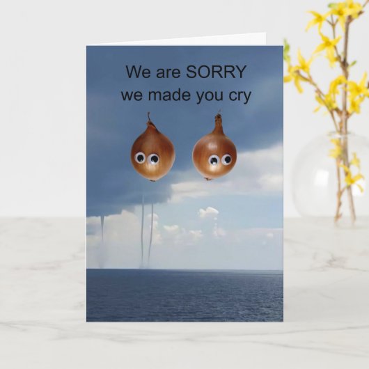 We are sorry we made you cry. カード (黄色い花)