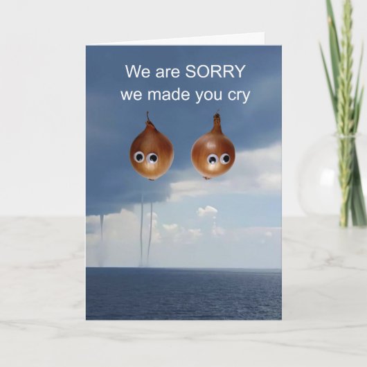 We are sorry we made you cry. カード (正面)