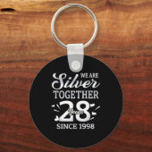 We Are Together 28 Years Couple Anniversary Since  キーホルダー (正面)