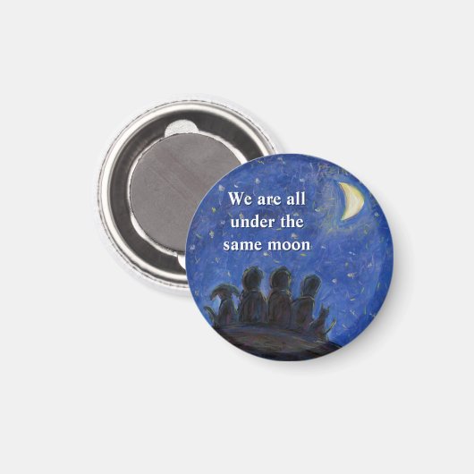 We Are Under the Same Moon Art Fridge Magnets マグネット (正面/裏面)