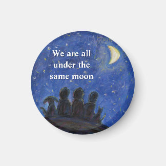 We Are Under the Same Moon Art Fridge Magnets マグネット