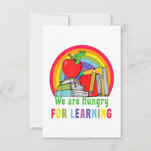 We Are Very Hungry Caterpillar Teacher For Learnin サンキューカード (正面)