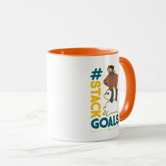 We Bare Bears and Chloe - #StackGoals マグカップ (正面右)