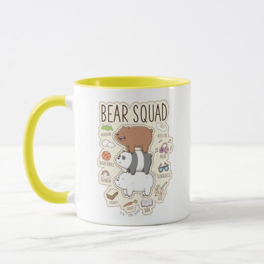 We Bare Bears - Bear Squad Journal Graphic マグカップ (左)