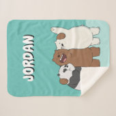 We Bare Bears Group Hug シェルパブランケット (正面(横))