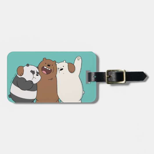 We Bare Bears Group Hug ラゲッジタグ (正面横)