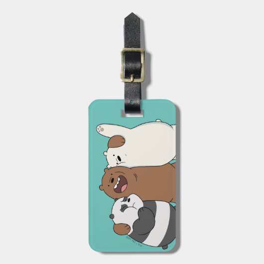 We Bare Bears Group Hug ラゲッジタグ (正面縦)