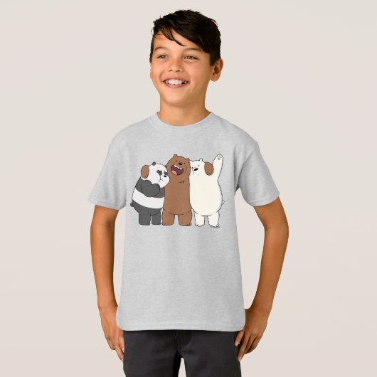 We Bare Bears Group Hug Tシャツ (正面フル)
