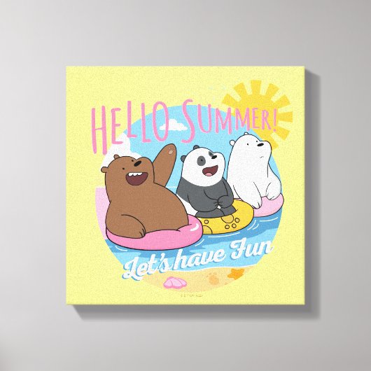 We Bare Bears - Hello Summer! Let's Have Fun キャンバスプリント (正面)