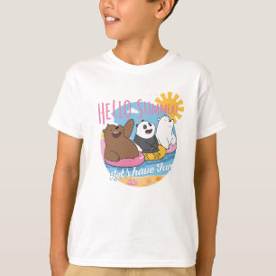 We Bare Bears - Hello Summer! Let's Have Fun Tシャツ
